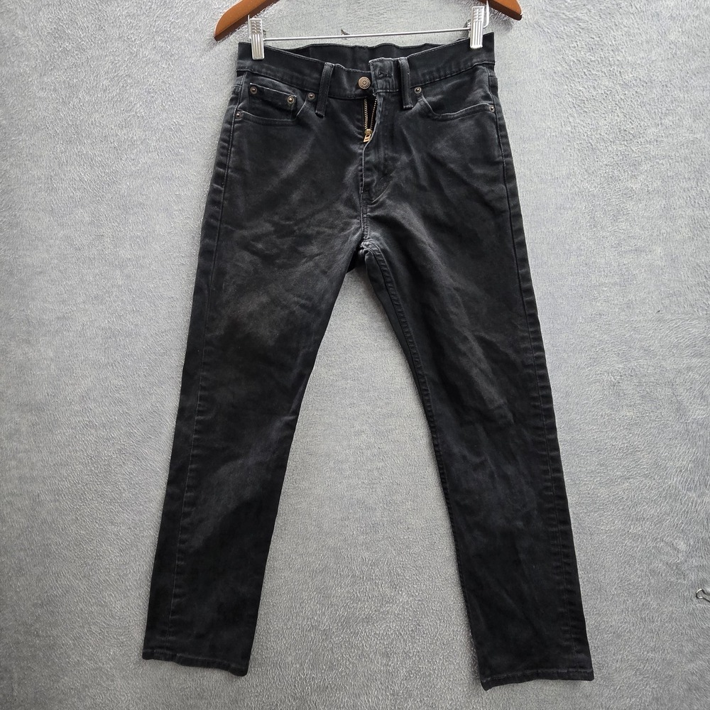 Levi's 513 Men Jeans 29X30 Black Denim Slim Straight 28" Inseam